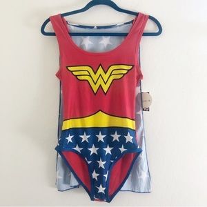 Wonder Woman Bodysuit with Removable Cape Superhero Costume